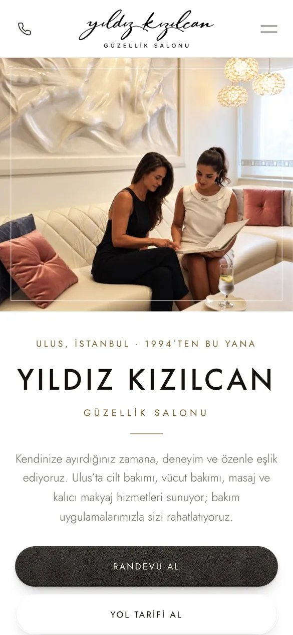 Aynı ana sayfa telefonda